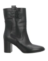 Bally Woman Ankle Boots Black Size 6.5 Calfskin In Black