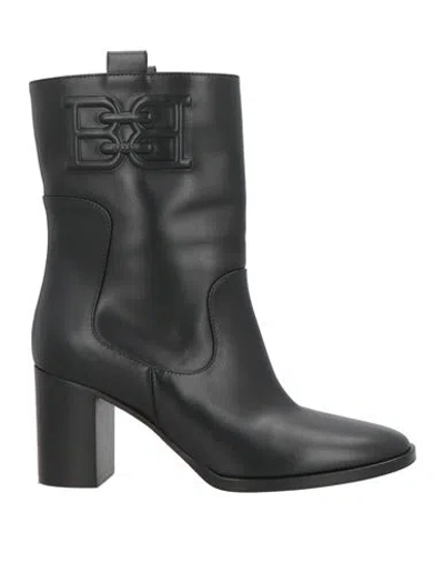 Bally Woman Ankle Boots Black Size 6.5 Calfskin