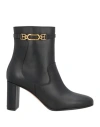 Bally Woman Ankle Boots Black Size 6.5 Calfskin In Black