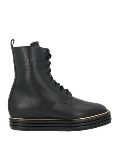 Bally Woman Ankle Boots Black Size 6.5 Leather