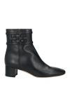 Bally Woman Ankle Boots Black Size 7 Leather In Black