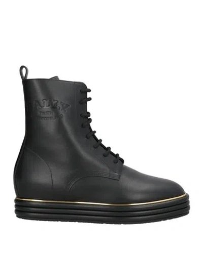 Bally Woman Ankle Boots Black Size 7.5 Calfskin