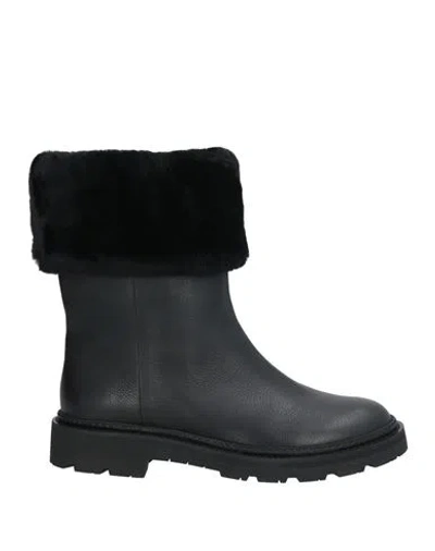 Bally Woman Ankle Boots Black Size 7.5 Calfskin