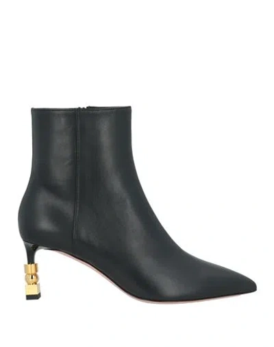 Bally Woman Ankle Boots Black Size 7.5 Lambskin