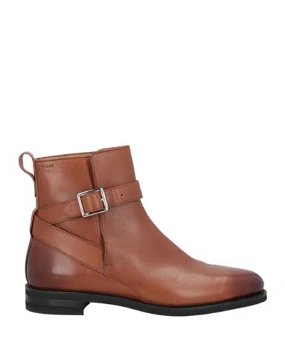 Bally Woman Ankle Boots Brown Size 7.5 Calfskin