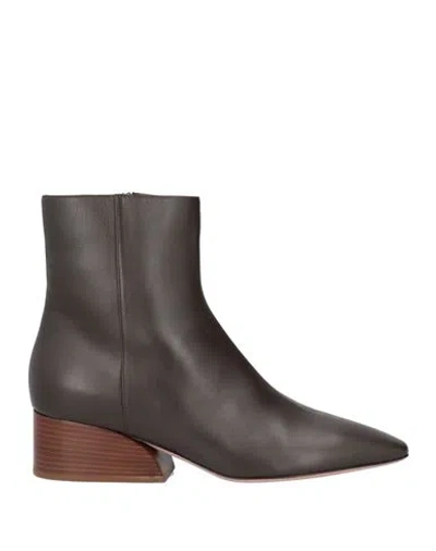 Bally Woman Ankle Boots Dark Brown Size 10.5 Calfskin