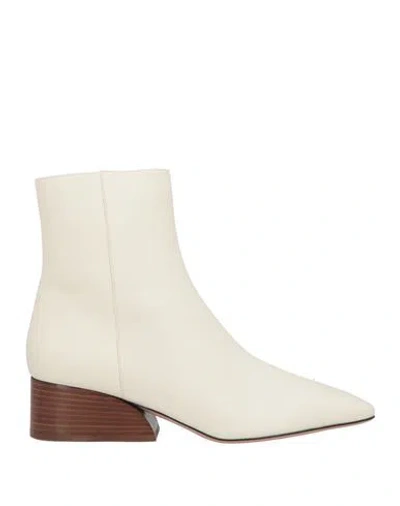 Bally Woman Ankle Boots Ivory Size 7.5 Calfskin In White