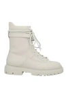 Bally Woman Ankle Boots Off White Size 10.5 Leather In Off White