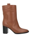 Bally Woman Ankle Boots Tan Size 7.5 Leather In Brown