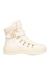Bally Ankle Boots Woman Ankle Boots Cream Size 7.5 Leather In White