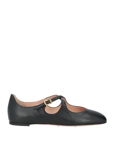 Bally Woman Ballet Flats Black Size 4.5 Leather
