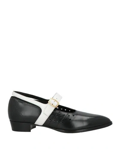 Bally Woman Ballet Flats Black Size 7.5 Calfskin