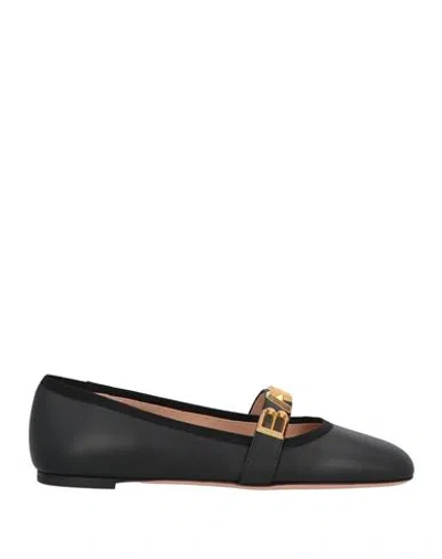Bally Woman Ballet Flats Black Size 7.5 Lambskin