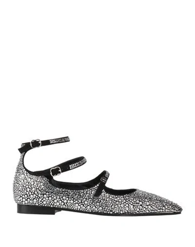 Bally Woman Ballet Flats Black Size 7.5 Leather