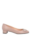 Bally Woman Ballet Flats Blush Size 6.5 Lambskin In Pink