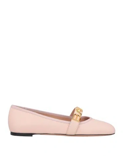 Bally Woman Ballet Flats Pink Size 7.5 Lambskin