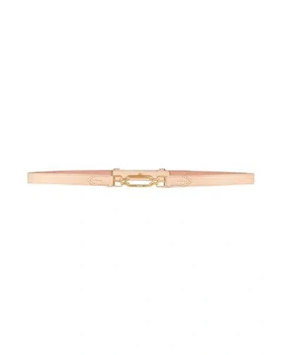 Bally Woman Belt Blush Size 38 Leather In Pink
