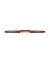 Bally Woman Belt Burgundy Size 38 Leather In Red