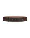 Bally Woman Belt Dark Brown Size 34 Leather In Brown
