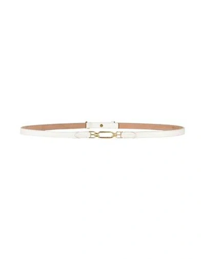 Bally Woman Belt Off White Size 42 Leather