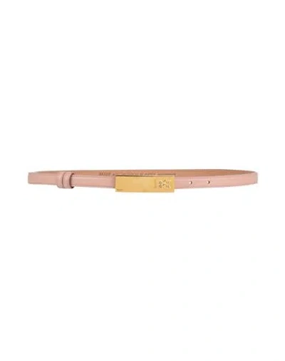 Bally Woman Belt Pink Size 34 Calfskin, Metal