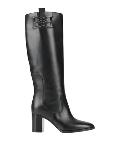 Bally Woman Knee Boots Black Size 6.5 Calfskin
