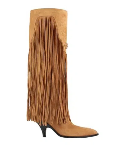 Bally Woman Boot Camel Size 7.5 Calfskin In Beige