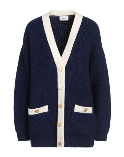 Bally Woman Cardigan Navy Size 6 Wool