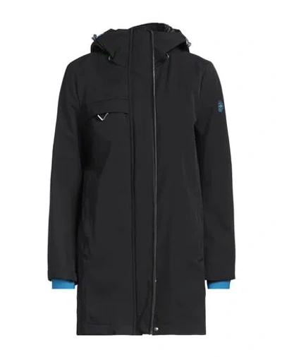 Bally Woman Coat Black Size 4 Nylon, Elastane, Lambskin