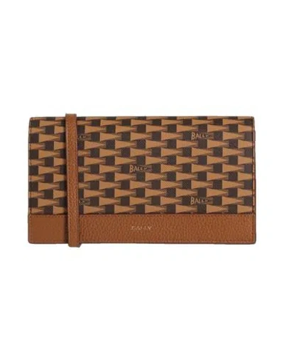 Bally Woman Cross-body Bag Camel Size - Textile Fibers In Beige