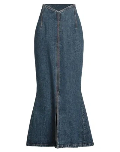 Bally Woman Denim Skirt Blue Size 27 Cotton