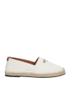 Bally Woman Espadrilles Ivory Size 10.5 Cotton In White