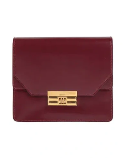 Bally Woman Handbag Burgundy Size - Leather In Red