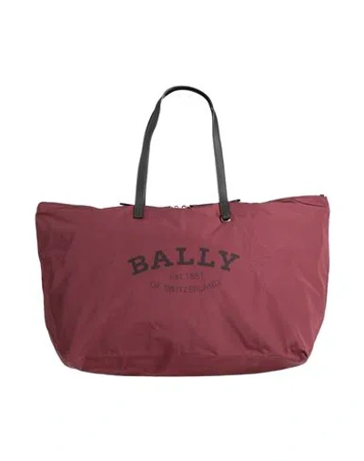 Bally Woman Handbag Burgundy Size - Technical Fibers, Leather In Red