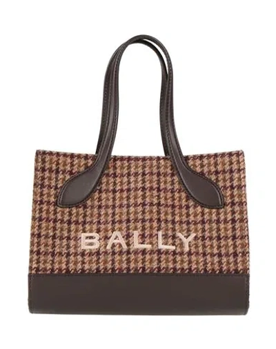 Bally Woman Handbag Dark Brown Size - Textile Fibers, Leather