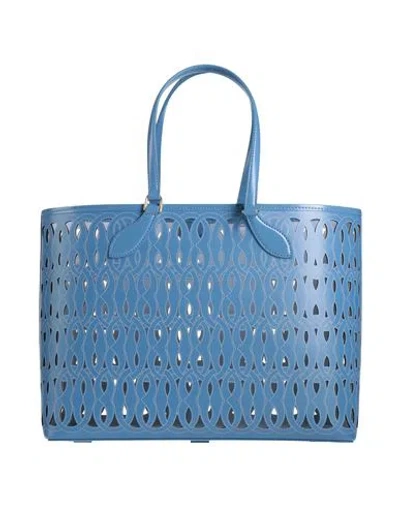 Bally Woman Handbag Slate Blue Size - Leather