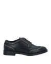 Bally Woman Lace-up Shoes Black Size 7.5 Calfskin In Black