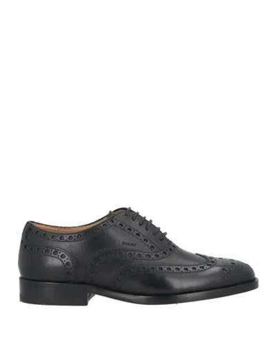 BALLY BALLY WOMAN LACE-UP SHOES BLACK SIZE 5.5 CALFSKIN