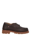 Bally Woman Lace-up Shoes Dark Brown Size 7.5 Calfskin In Brown