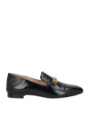 Bally Woman Loafers Black Size 5.5 Cow Leather In Black