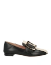 Bally Woman Loafers Black Size 7 Lambskin In Black