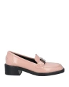 Bally Woman Loafers Blush Size 6.5 Calfskin In Pink