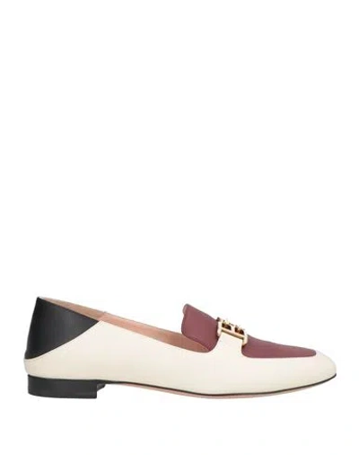 Bally Woman Loafers Burgundy Size 7.5 Leather In Red