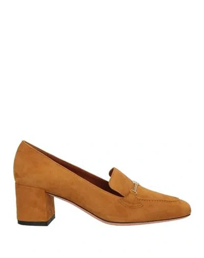 Bally Woman Loafers Camel Size 7 Goat Skin In Brown