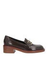 Bally Woman Loafers Chocolate Brown Size 6 Calfskin