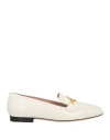 BALLY BALLY WOMAN LOAFERS IVORY SIZE 7.5 LEATHER