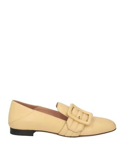 Bally Woman Loafers Light Yellow Size 5.5 Lambskin In Neutral