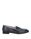 Bally Woman Loafers Midnight Blue Size 5.5 Lambskin In Blue