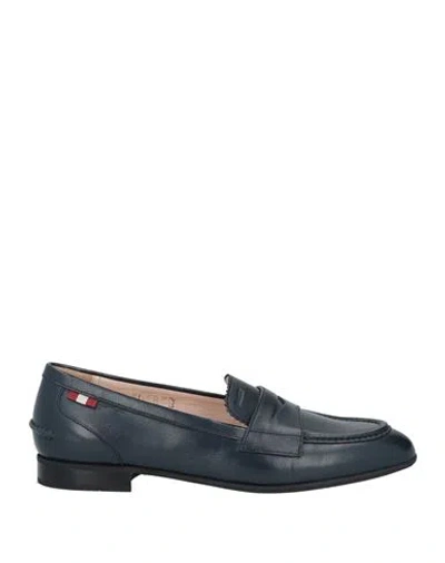 Bally Woman Loafers Midnight Blue Size 5.5 Lambskin