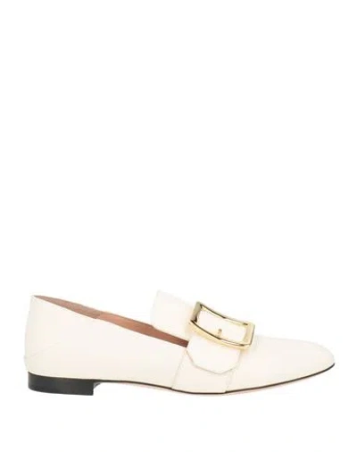 Bally Woman Loafers Off White Size 10.5 Calfskin